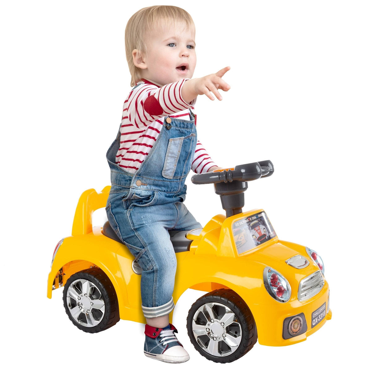 Yellow Ride-On Walking Car Toy E683