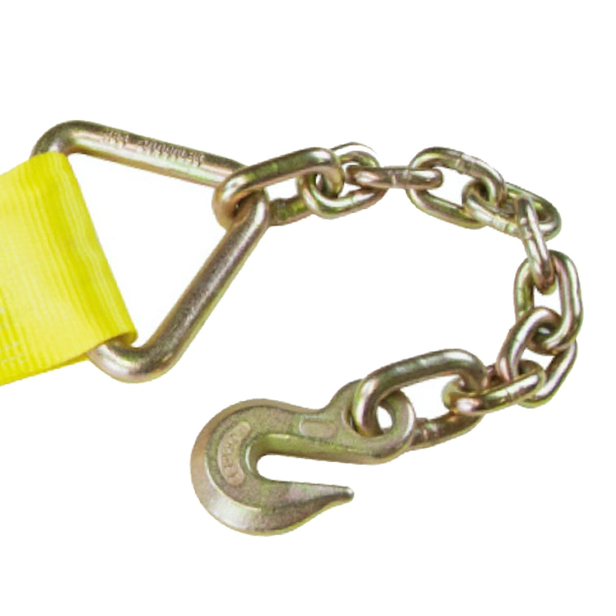 4 Inch x 30 Foot Yellow Winch Strap with Chain Anchor H426119