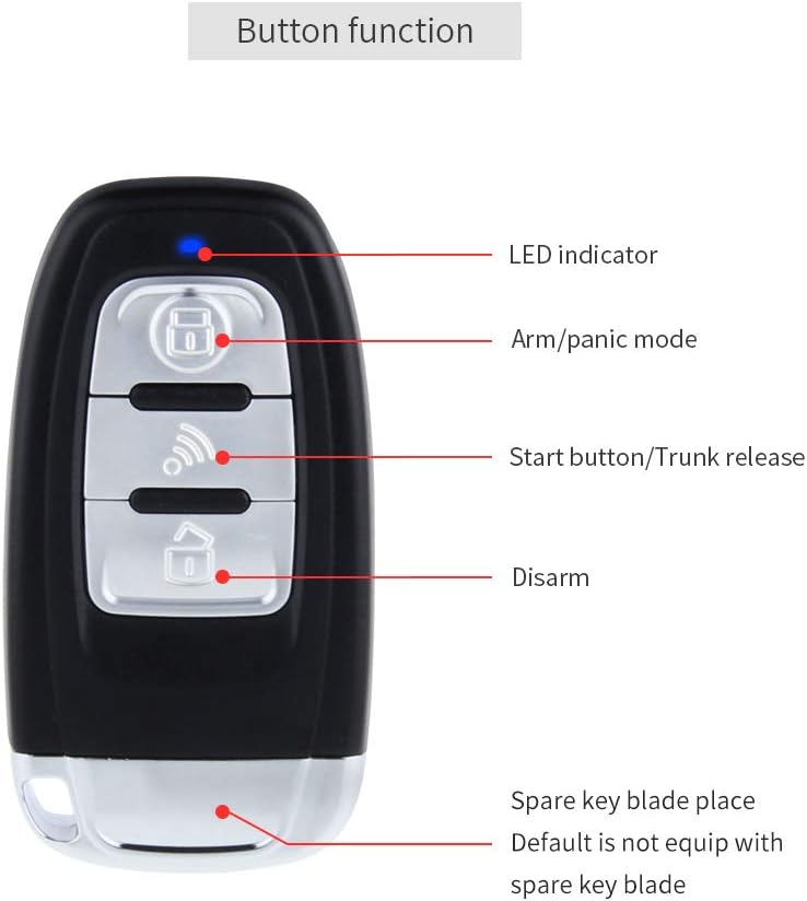 PKE Passive Keyless Entry Car Alarm System Remote Start Push Start Stop Button F42405