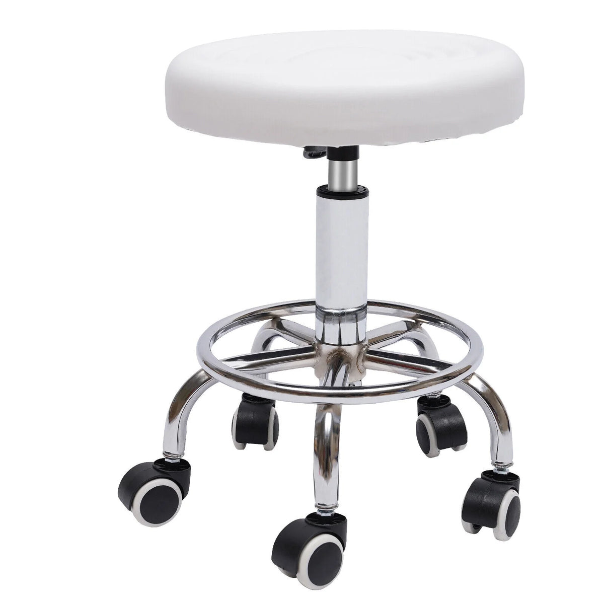 Adjustable Rolling Swivel Salon Stool with 5 Wheels D36891