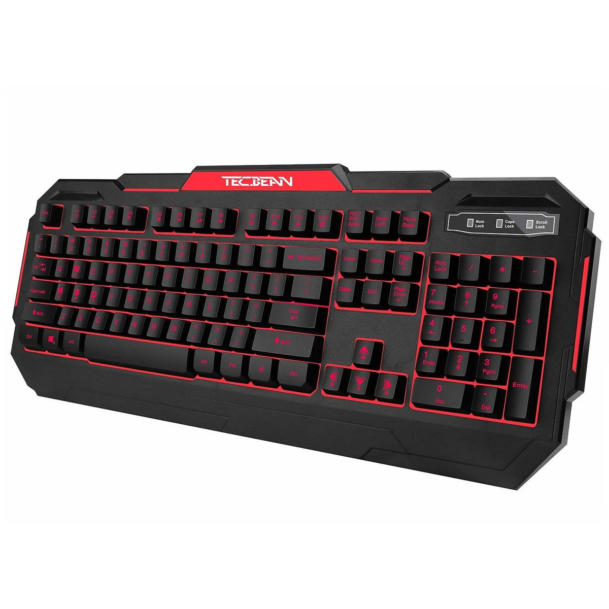 7 Colors LED Backlit USB Wired Gaming Keyboard F88337