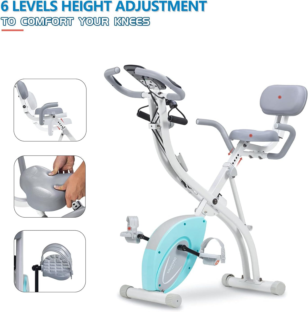 Folding Exercise Bike with Arm Workout Q77571