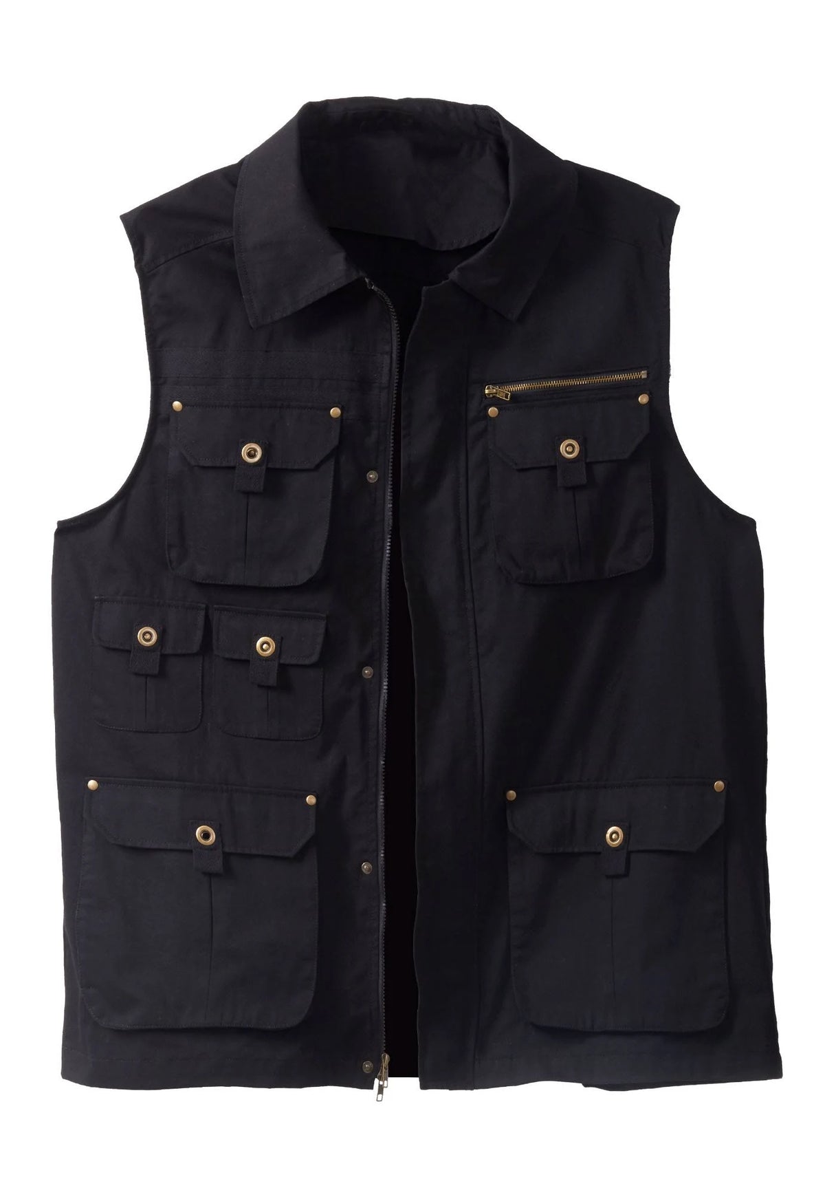 Black Multi Pocket Vest W92410
