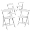 White Resin Folding Chairs (Set of 4) L602