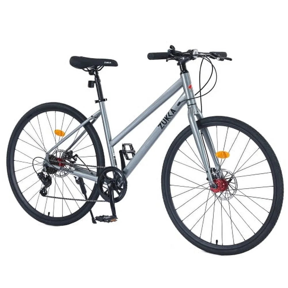 8 Speed Flat Bar Dual Disc Brake Road Bike O403274