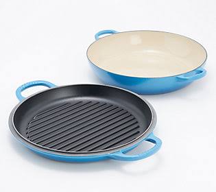 Cast-Iron 3.5-qt Casserole with Grill Lid P4357