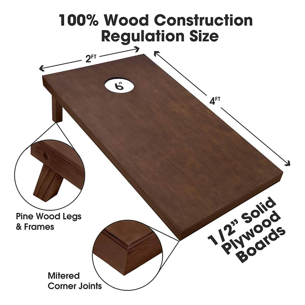 Wooden Cornhole Board with Carrying Case Z19066