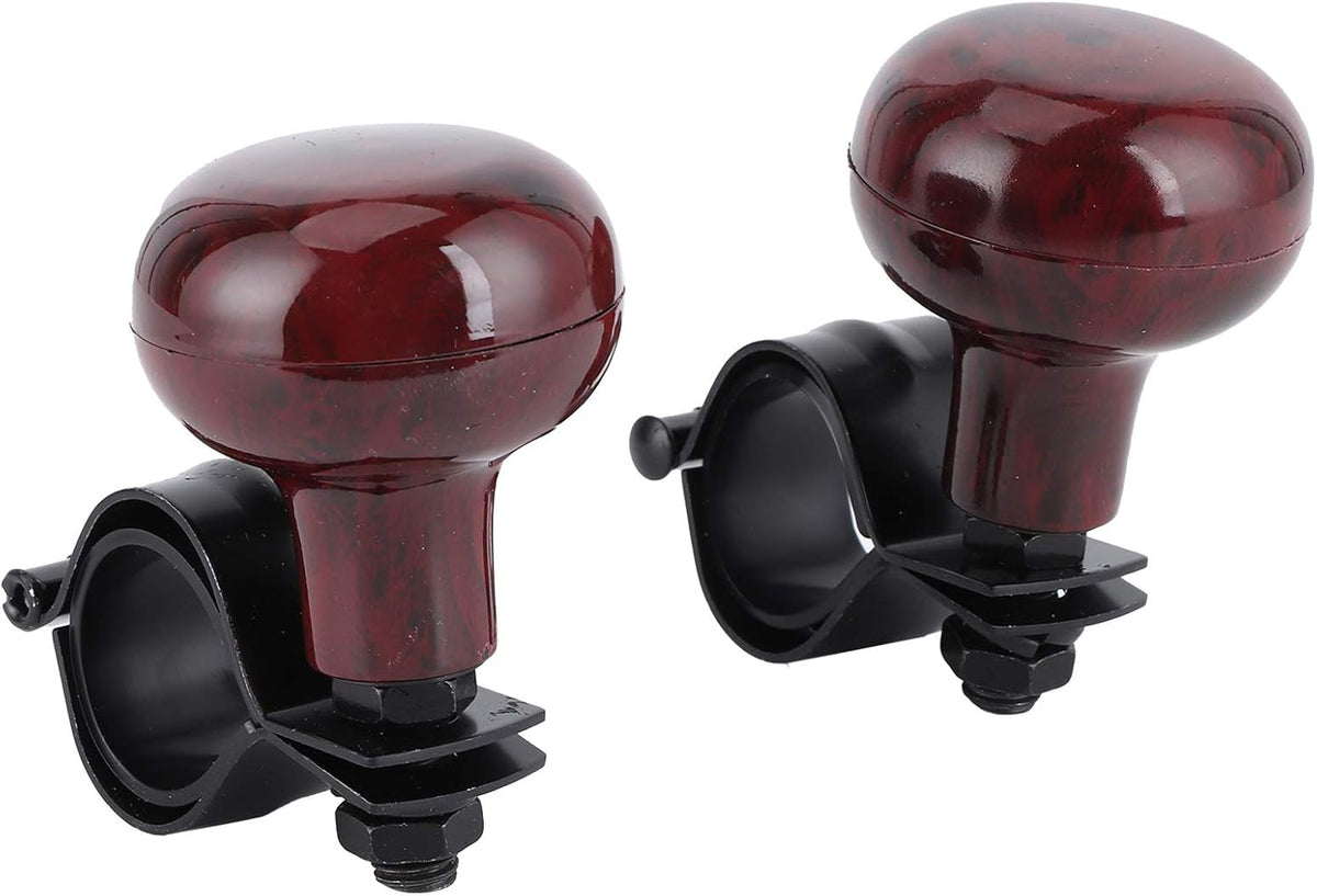 Mahogany Woodgrain Steering Wheel Spinner Knob F663