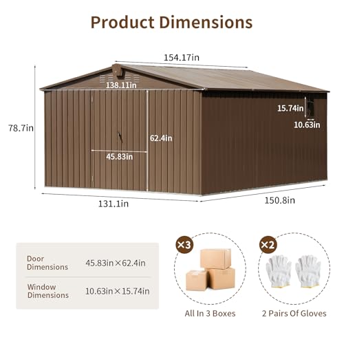 Light Gray Resin Outdoor Storage Shed with Floor & Window F64990