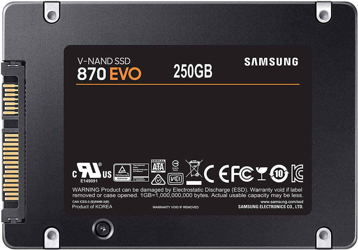 250GB 870 EVO Solid State Drive, SATA 2.5" Internal SSD O767