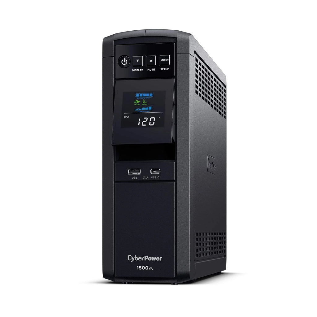 Black 1500VA/1000W UPS System, 12 Outlets, Mini Tower I6165
