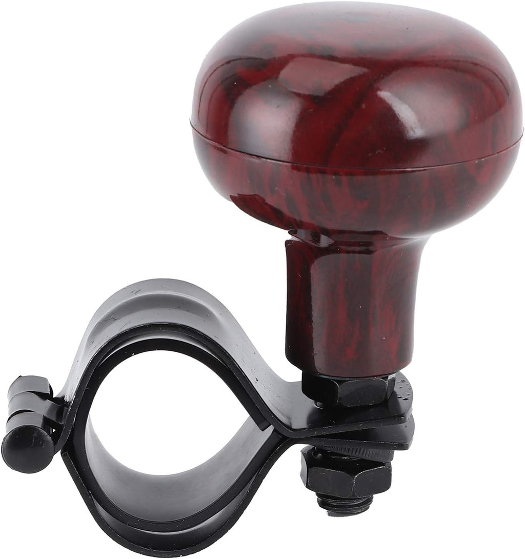 Mahogany Woodgrain Steering Wheel Spinner Knob F663