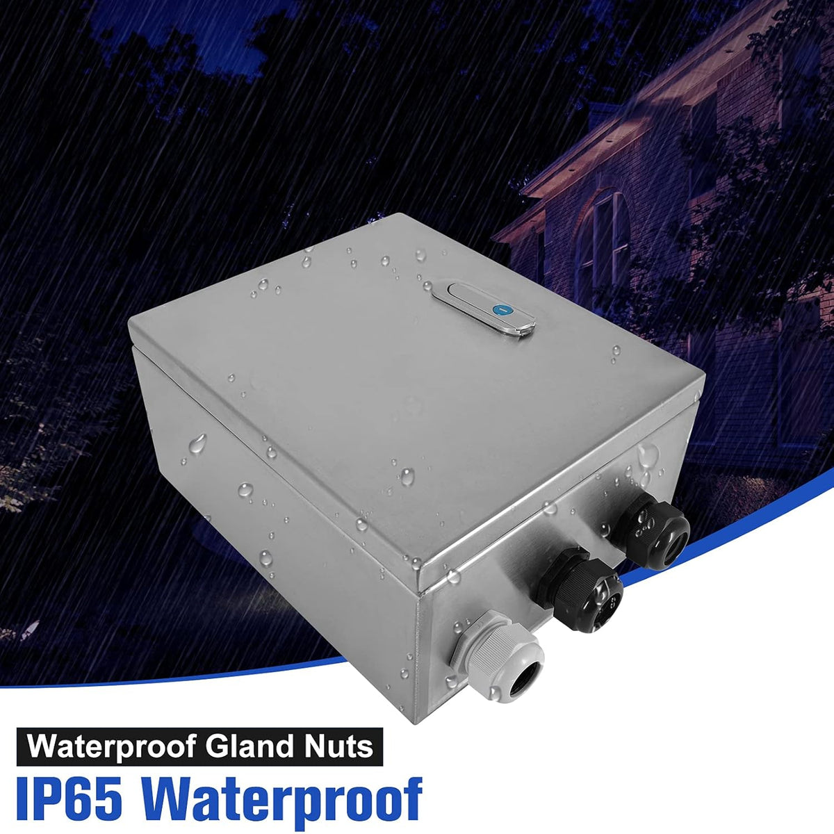304 Stainless Steel IP65 Waterproof Junction Box with Lock X889105