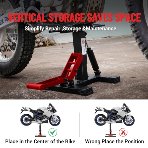 Hydraulic Motorcycle Lift Stand 440 Lbs Capacity Adjustable Height I515