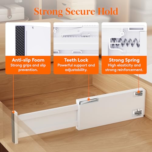 14 Pack 4" High Adjustable White Drawer Dividers Y1785