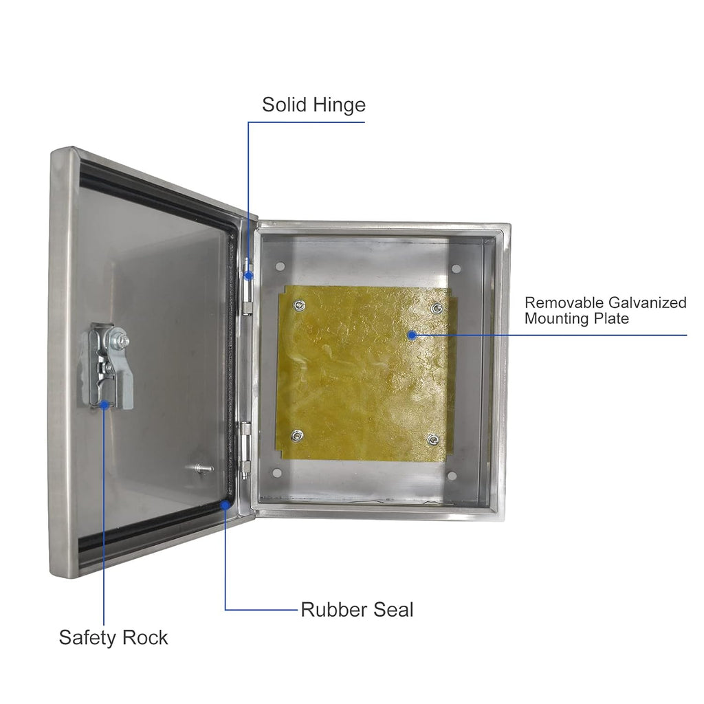 304 Stainless Steel IP65 Waterproof Junction Box with Lock X889105