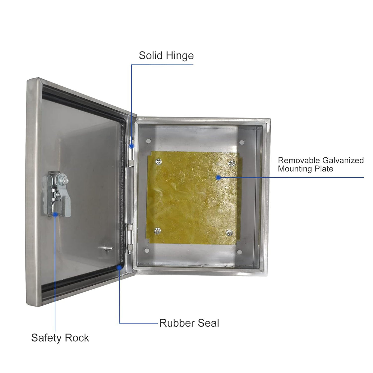 304 Stainless Steel IP65 Waterproof Junction Box with Lock X889105