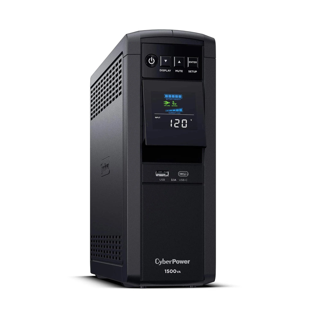 Black 1500VA/1000W UPS System, 12 Outlets, Mini Tower I6165