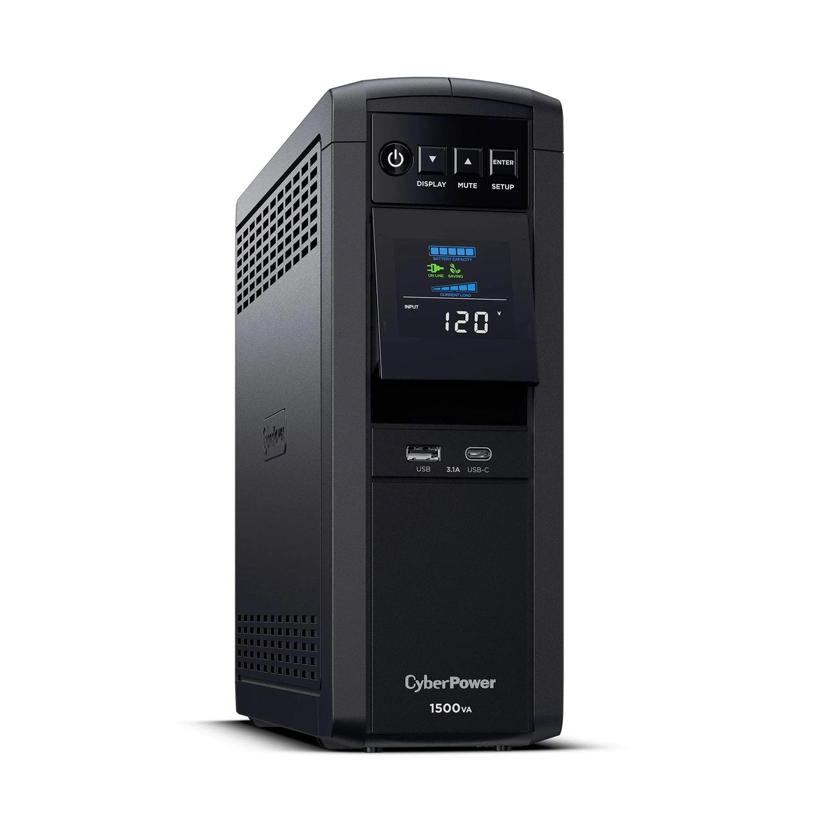 Black 1500VA/1000W UPS System, 12 Outlets, Mini Tower I6165
