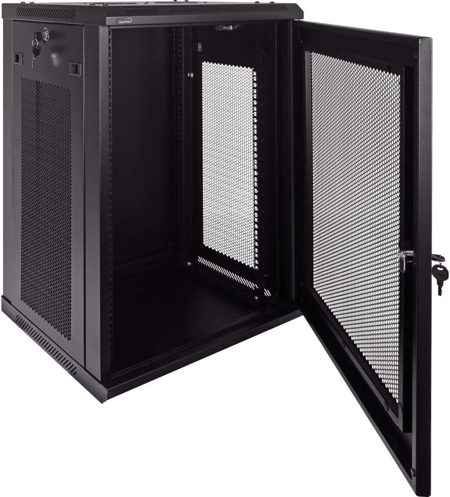 15U 19-Inch Server Network Rack with Locking Door Black E858