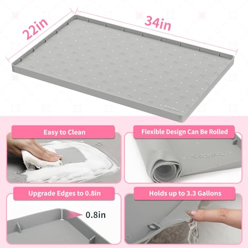 Grey Waterproof Under Sink Mat 25 x 19 inches S66034