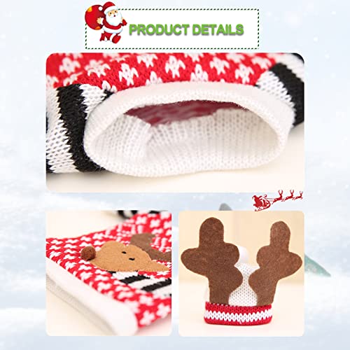 3Pack Christmas Wine Bottle Covers Reindeer Red C204