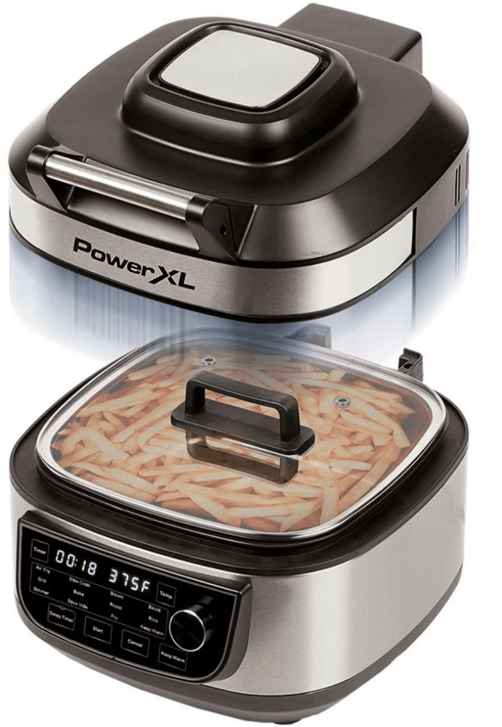 12-in-1 Stainless Steel Indoor Grill Air Fryer C371