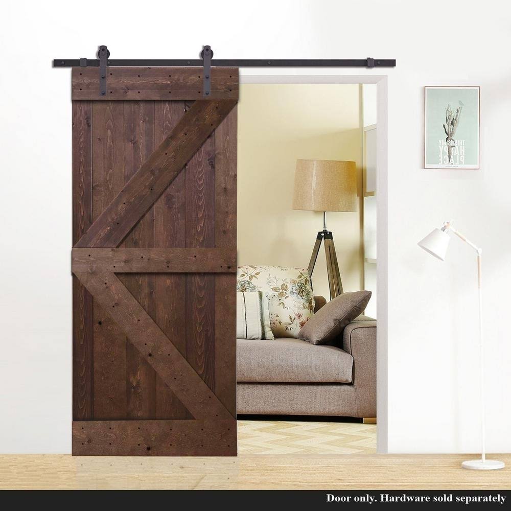 Knotty Pine Solid Wood Interior Barn Door Slab N69988