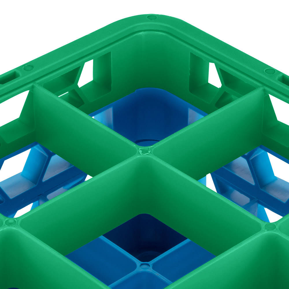 16 Compartment Green Glass Rack with 2 Extenders E857195