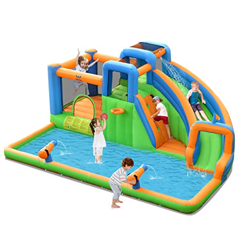 7 in 1 Inflatable Water Slide with Splash Pool M742