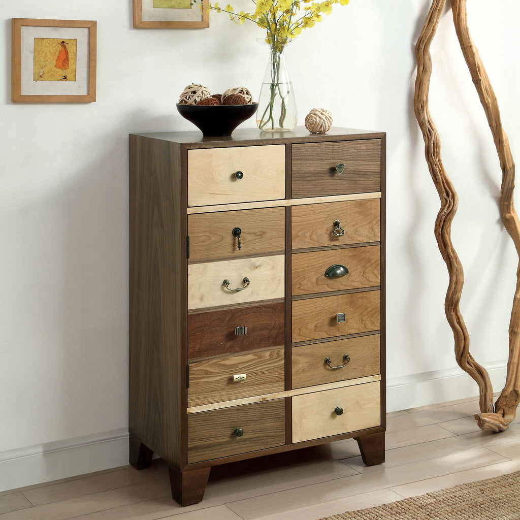 Rustic Walnut Solid Wood Chest I28333