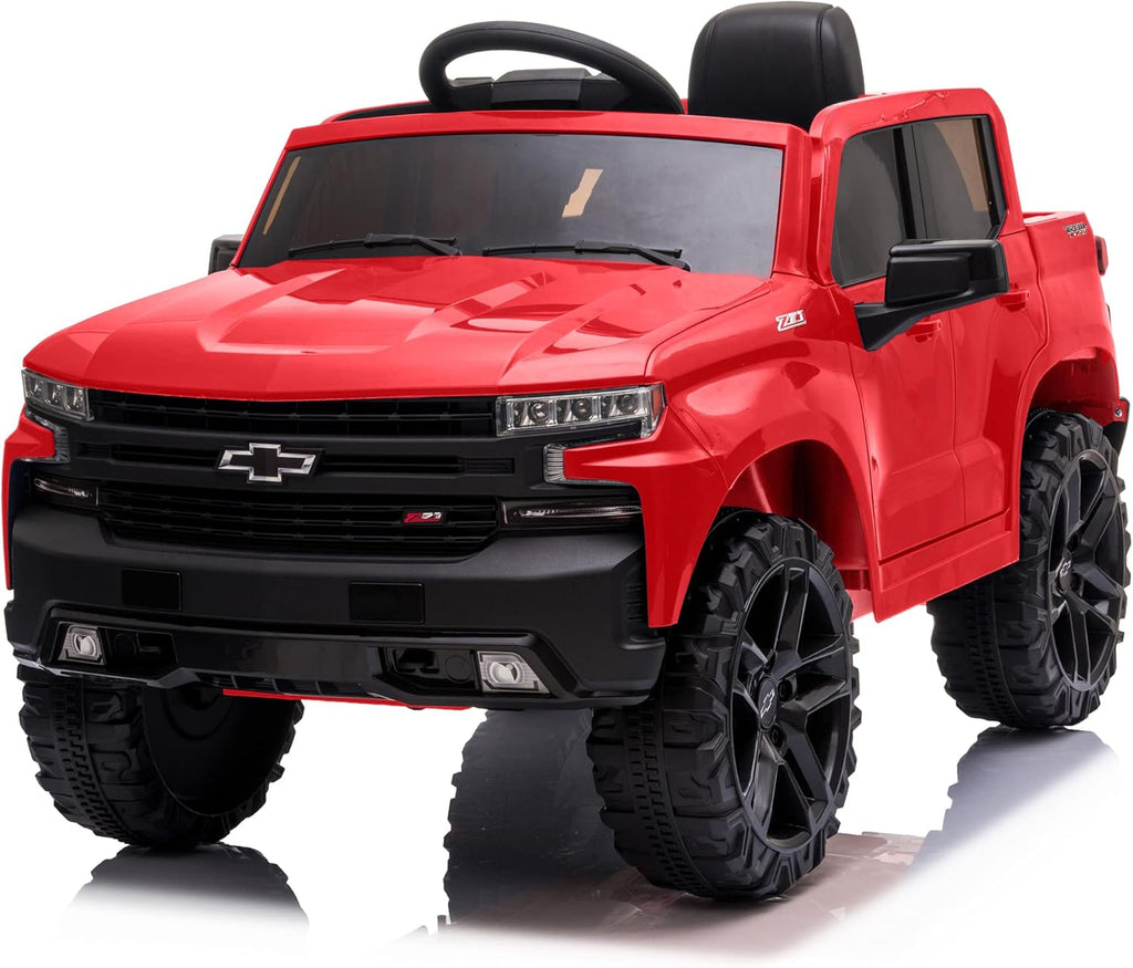 12V Battery Powered Ride On Truck Car with Remote Control, MP3/Bluetooth, LED Lights - Black D8214
