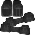 Black 4 Piece Heavy Duty Rubber Floor Mats G7533