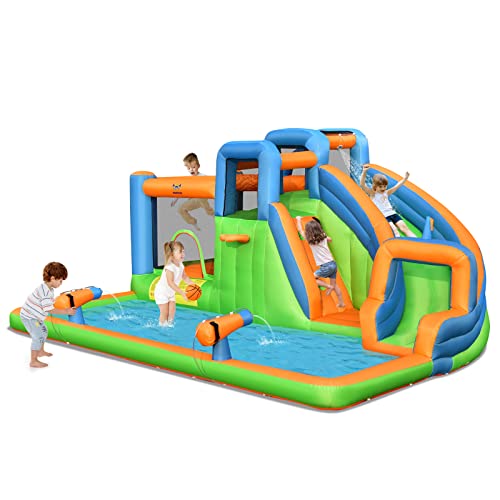 7 in 1 Inflatable Water Slide with Splash Pool M742