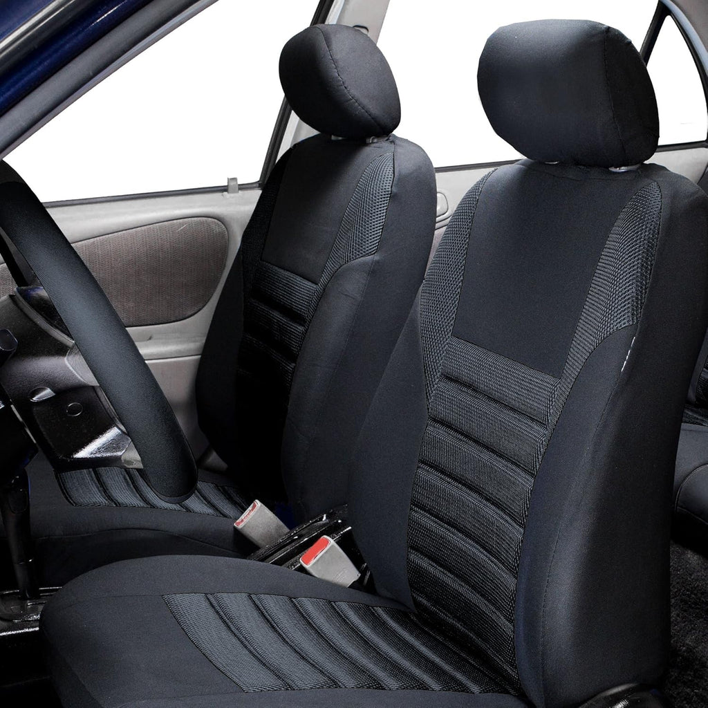 3D Air Mesh Fabric Seat Covers with Removable Headrests J129