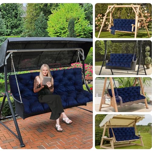 Outdoor Bench Cushion with Backrest and Ties V77019