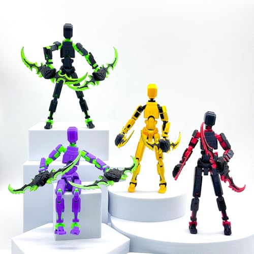 2 Packs T13 Action Figure Set, Movable Action Figure, Articulated, Full Body Mechanical Doll A33902
