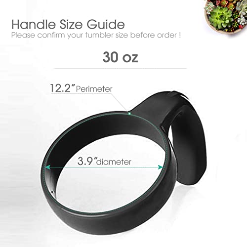Black Anti Slip Tumbler Handle for 30oz Stainless Steel Tumblers L621