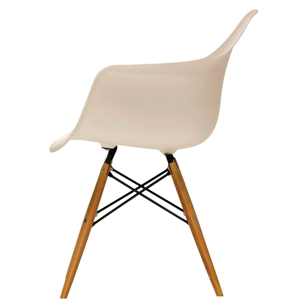 Beige Plastic Shell Chair Set of 2 L281