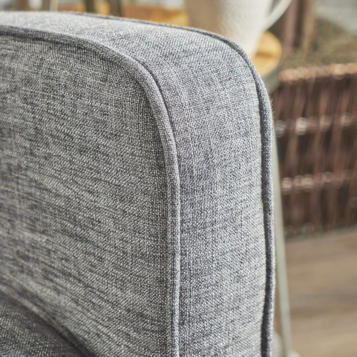 Grey Black Fabric Reclining Loveseat U12914