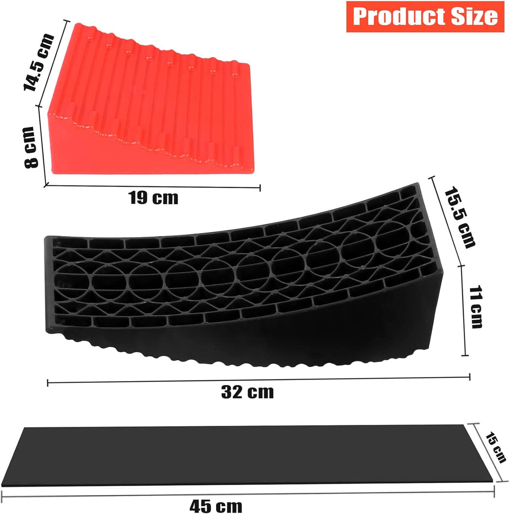 Camper Leveler Kit RV Leveling Blocks with Anti-Slip Mats and Carry Bag N21809