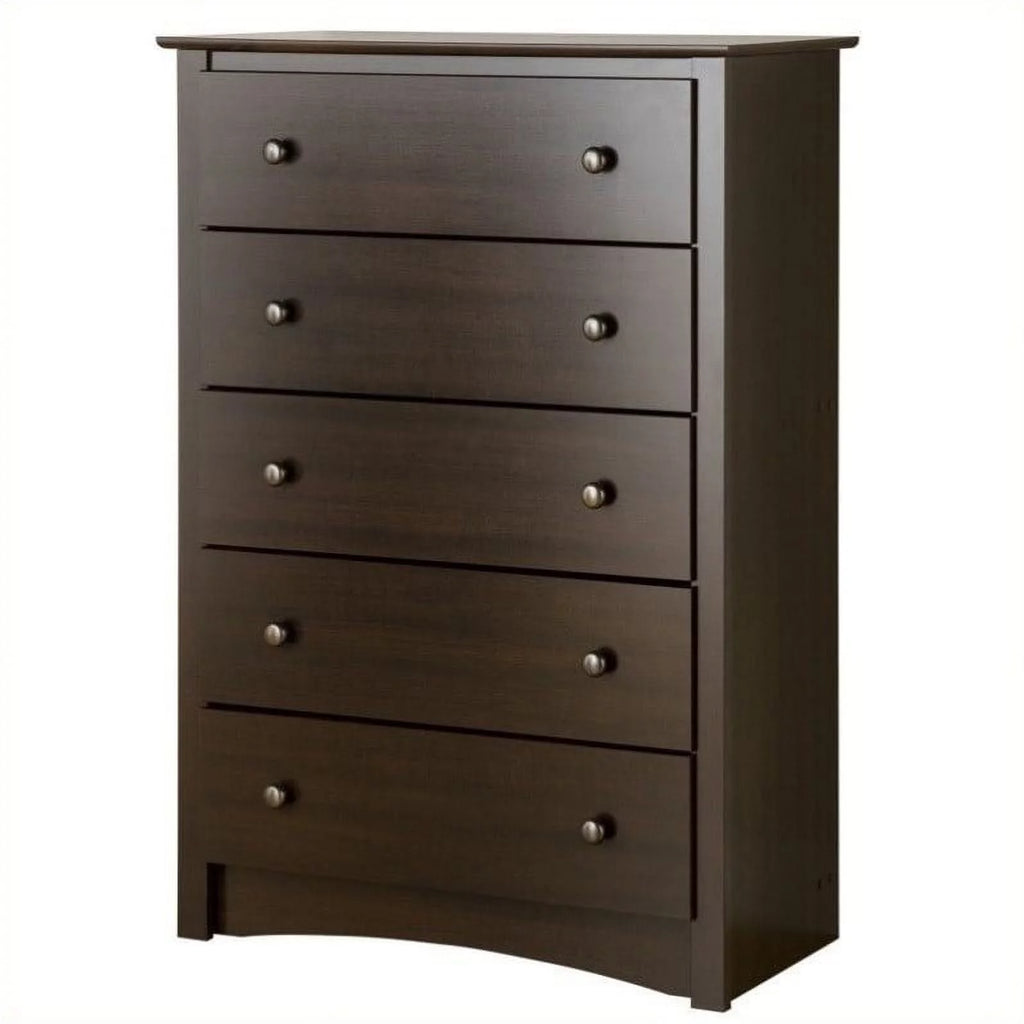 5-Piece Set with 2 Night Tables Chest Dresser and Tall Nightstand S8740
