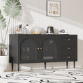 Black Sideboard Buffet Cabinet with 3 Drawers U184