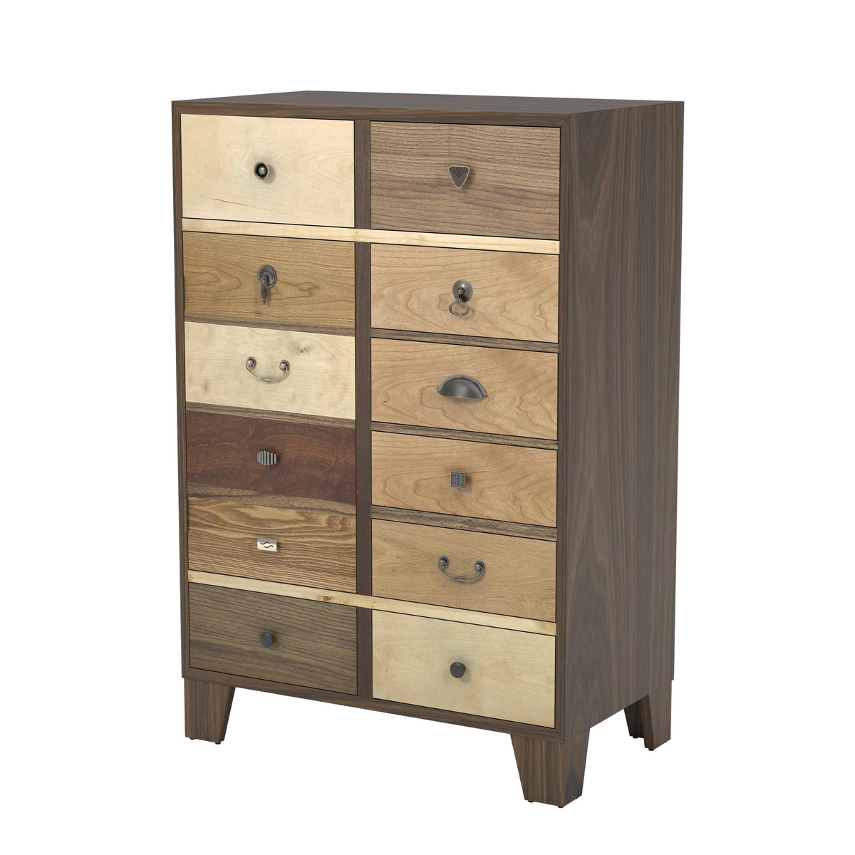 Rustic Walnut Solid Wood Chest I28333