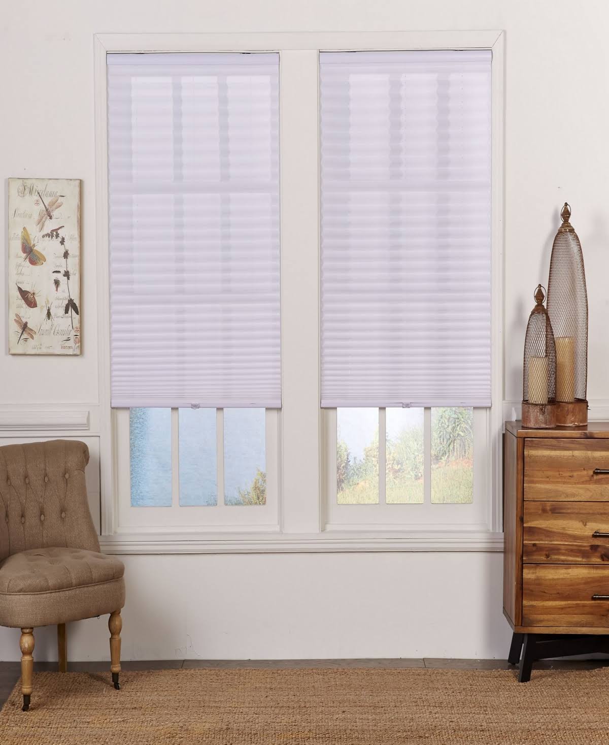 Cordless Light Filtering Pleated Shade 48x72 N312880