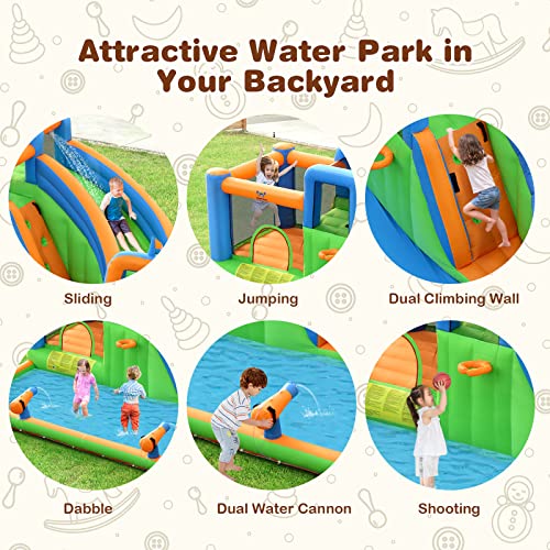 7 in 1 Inflatable Water Slide with Splash Pool M742