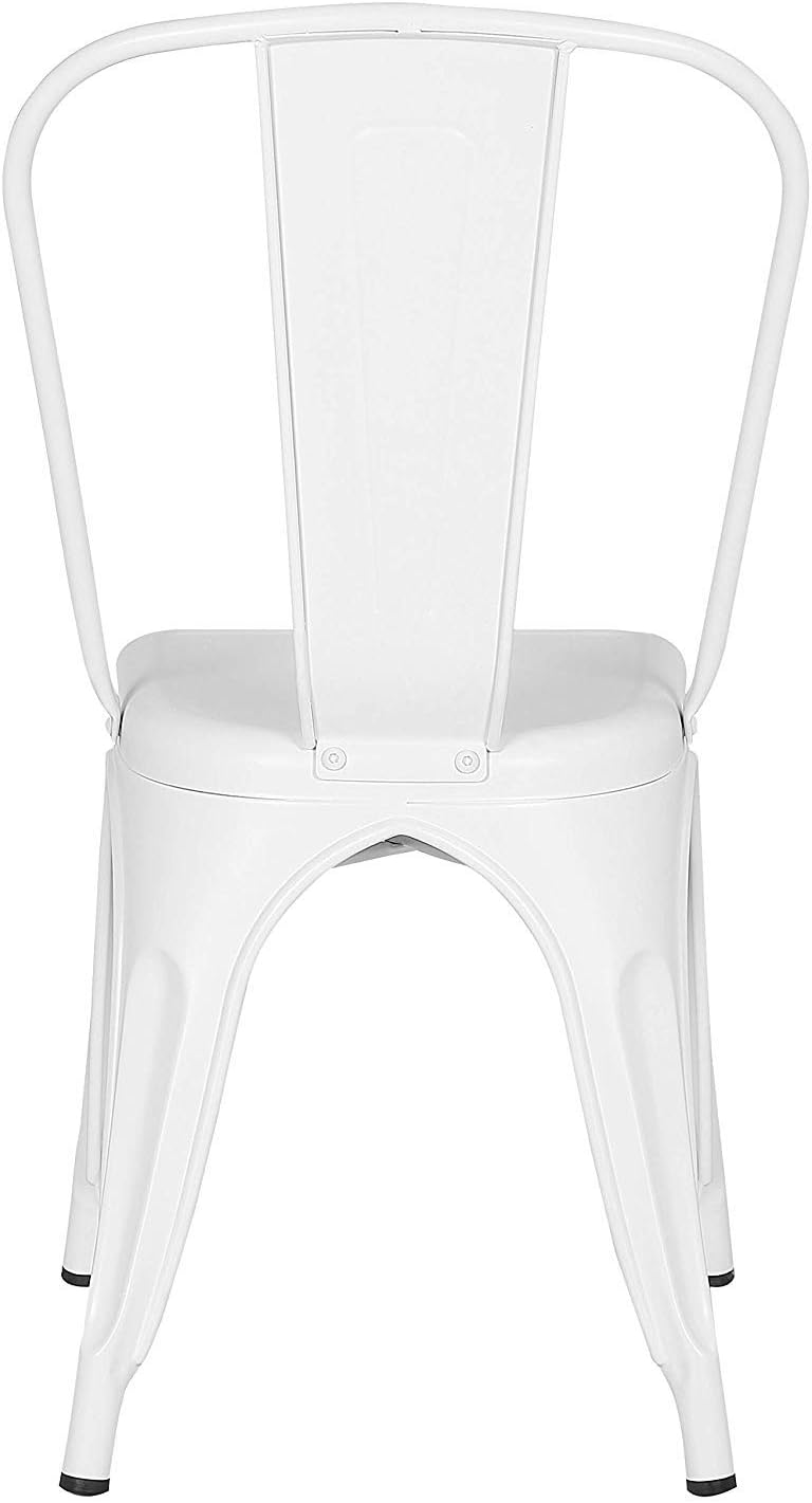 Navy Metal Patio Dining Chairs Set of 4 J88389