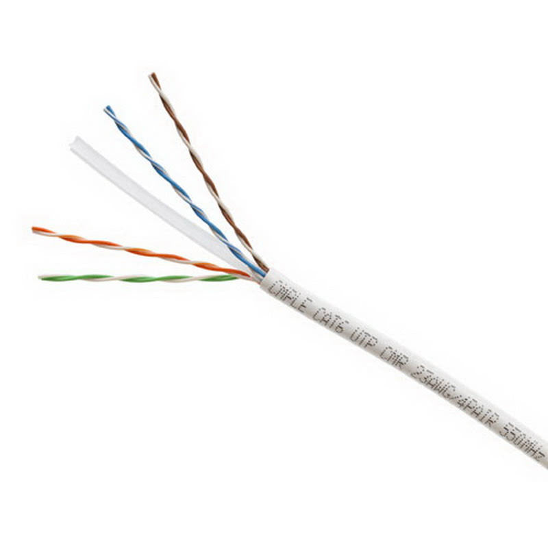 Cat6 23AWG Ethernet Network Cable 1000 ft White X7444