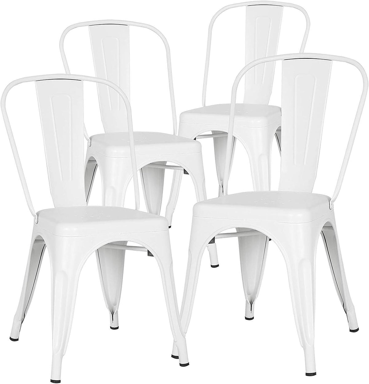 Navy Metal Patio Dining Chairs Set of 4 J88389