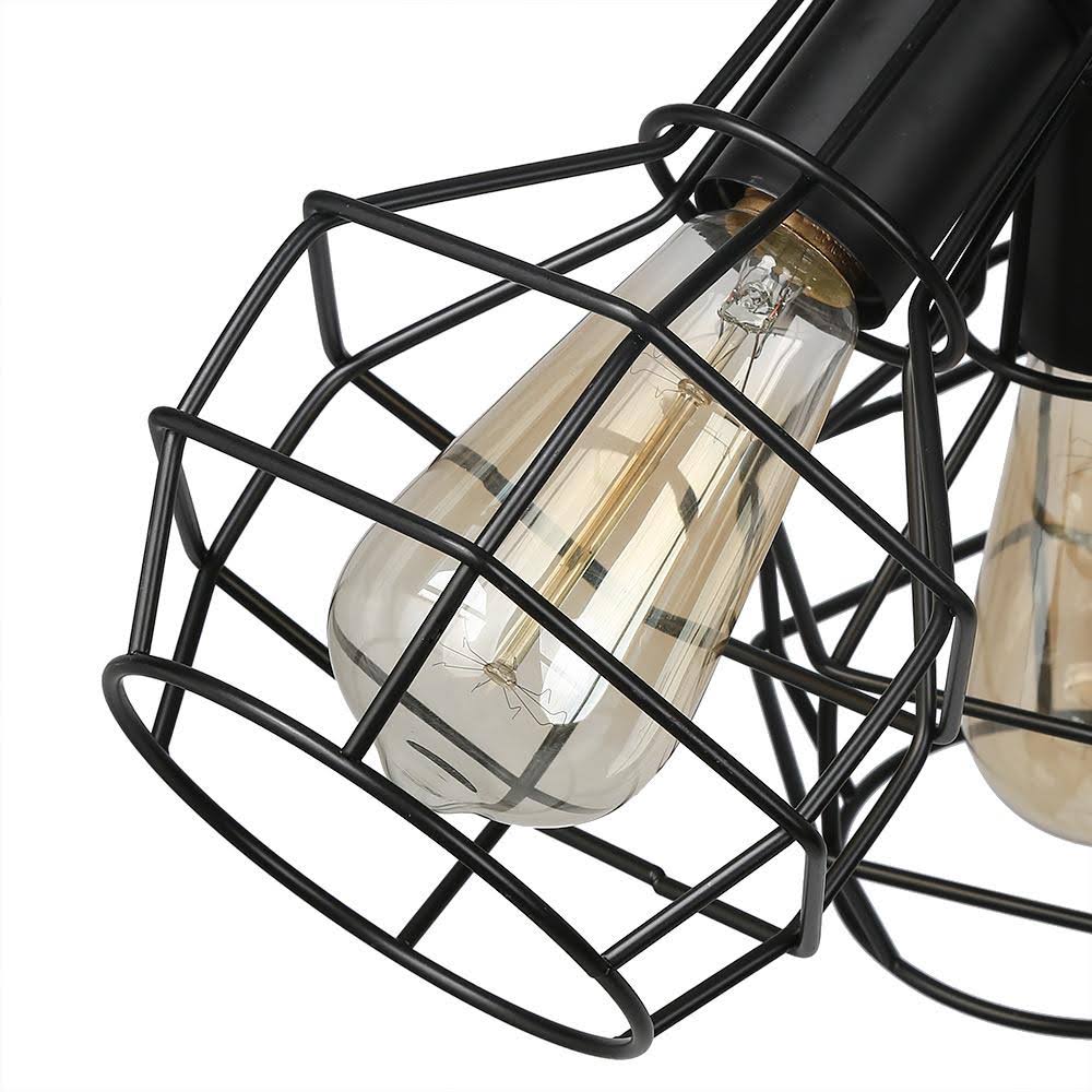 3-Light Wire Cage Flush Mount Ceiling Light N632057